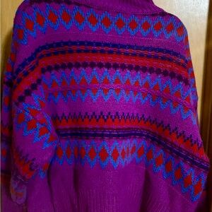 rag & bone Purple and Red turtleneck Sweater